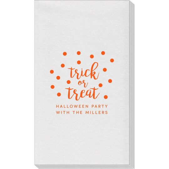 Confetti Dots Trick or Treat Linen Like Guest Towels